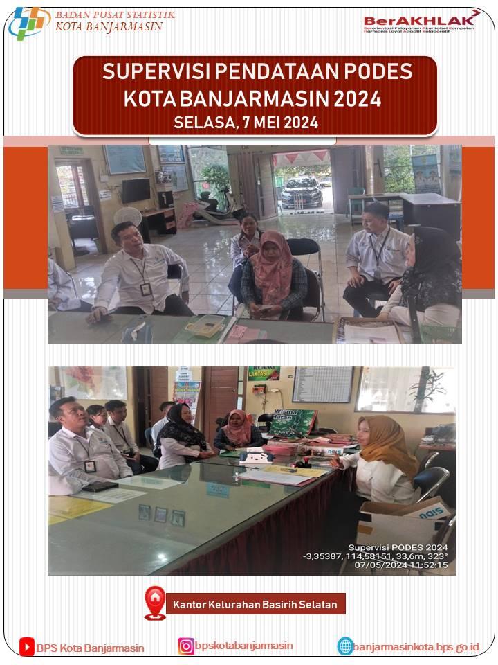 The Supervising Data Coellection Podes BPS Banjarmasin City 2024