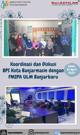 Koordinasi dan Diskusi  FMIPA ULM Banjarbaru dengan BPS Kota Banjarmasin